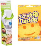 Décor Décor Cook Refillable Oil Sprayer,White & Scrub Daddy Flex Texture Cleaning Sponge, Original Yellow 4 1/8 inches