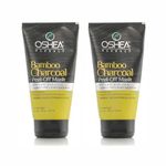 Oshea Herbals Bamboo Charcoal Peel Off Mask For All Skin Types Anti Blackhead & Pore Minimizer, Enriched with Activated Charcoal Licorice Extracts Free from Paraben, Silicone & Mineral Oil (Pack of 2)