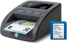 Safescan 155-SX Version 2023 - Automatic banknote Checker That Checks banknotes in Four Directions with 100% Accuracy - Includes Safescan LB-105 Rechargeable Battery