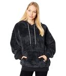 UGG Women's Loyra Sherpa Hoodie, Ink Black, Medium