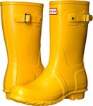 HUNTER Women's Original Short Wellington Boots Ankle, Yellow, 3 UK