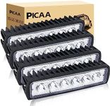 PICAA LED Work Light 4 x 18 W Slim Work Light Tractor 12 V 24 V Spotlight Waterproof Work Light LED Additional Headlight for Excavator Tractors Tractors Forklift ATV Truck Off-Road