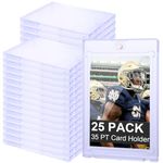 YAYODS 25 Pack Magnetic Card Holder 35 PT One Touch Card Holder Clear Hard Plastic Magnetic Trading Card Holder for Collectible Trading Cards, Baseball, Sports, Game, Playing, Credit Cards