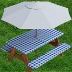 Sorfey Vinyl Umbrella Picnic Table 
