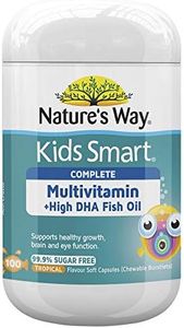 Natures Way Kids Smart Complete Multivitamin High Dha Fish Oil Tablets, 100 count