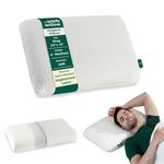 The White Willow Orthopedic Super Soft Regular Size Neck & Back Support Sleeping Bed Pillow with Removable Cover (24”L x 16”W x 4”H Inches)- Multi