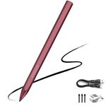 Stylus Pen for Microsoft Surface Pro9/8/7/6/5/4/3/X Surface Laptop/Book/Studio Surface 3/Go/Go2/Go3, 4096 Pressure Sensitivity, Pen for Surface with Magnetic Adsorption, Palm Rejection (Red)