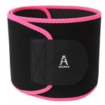 AiScrofa Waist Trimmer Belt, Neoprene Waist Sweat Trainer for Women & Men Weight Loss (Rose Red, Large)