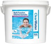 Clearwater CH0041 5 kg Multifunction Chlorine Tablets, 4-in-1 Dispenser Tablets (Sanitiser, Stabiliser, Algaecide and Clarifier) for Pools and Hot Tubs, 250 x 20 g