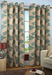 HFI 2 Piece Candy Polyester Long Door Curtains - 8 feet, Aqua Blue