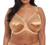 Elomi Cate Embroidered Full Cup Banded Underwire Bra (4030),38H,Hazel, Hazel, 38H