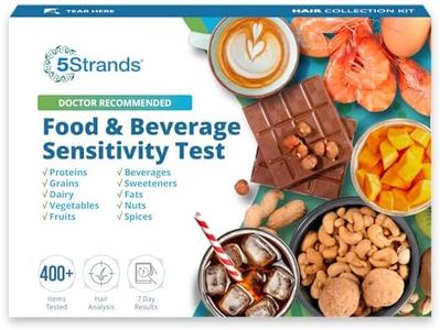 5Strands Food & Beverage Sensitivity Test, Hair Analysis Intolerance Test for Adults & Kids, 400+ Items Tested, at-Home Collection Food Intolerance Testing, Accurate Results in 5 Days