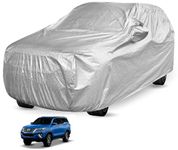 Auto Hub Fortuner New (Model : 2016-Till Date) Car Cover with Mirror Pocket and Soft Cotton Lining,Waterproof Car Body Cover, Metallic Silver