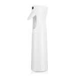 INOVERA Refillable Empty Mist Water Spray Bottle for Taming Hair in Morning, Hairstyling, Plants, Pets (White, 300ml)