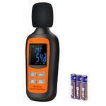 Decibel Meter,Digital Sound Level Meter Portable SPL Meter,35dB to 135dB Temperature Function,Noise Meter with A-Weighted [MAX/MIN Fast/Slow Data Hold], Use for Home, Noisy Neighbor, Factory