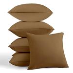 Premium Polyester Fiber Cushion Fillers - Pack of 5 Pcs | 24 x 24 Inches | Taupe| Cushions, Sofa Pillow, Cushion for Sofa, Cushion for Bed, Decorative Pillow, Pillow for Support