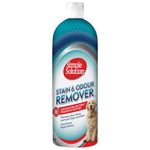 Simple Solution Dog Extreme Stain & Odour Remover, 3X Cleaning Power, Eliminates Tough Set in Stains & Odors, Pro Bacteria & Enzymes Formula, for Feces, Vomit, Urine, Drool 1L