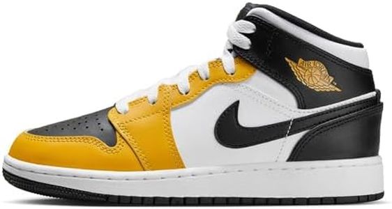 Jordan Big Kid's 1 Mid Yellow Ochre/Black-White (DQ8423 701) - 4.5