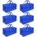 WVLIROD Moving Bags, Christmas Tree Storage Bags 6 Pack Extra Large Size with Sturdy Handles and Heavy Duty Zippers, Christmas Tree Storage Totes for Space Saving, Collapsible Moving Supplies