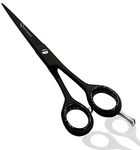 RUVANTI Professional Hair Cutting Scissors, Sharp Blades Hair Shears/Barber Scissors/Mustache Scissors - J2 Stainless Steel Hair Black Scissors, 6.5" Haircut/Hairdresser Scissors for Kids, Men & Women