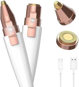 MORTON DAVIES Portable eyebrow trimmer for women, epilator for women, facial hair remover for,Face, Lips, Nose Hair Removal Electric eyebrow Trimmer (White)