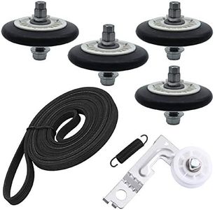 Dryer Repair Kit Replacement by Homedux Compatible for LG Kenmore 4581EL2002C Drum Roller 4561EL3002A Idler Pulley 4400EL2001A Belt P/N: 4581EL3001A 4581EL3001C 4581EL2002A 4561EL3002B 4400EL2001F