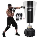 Dripex 70 Inch Upgrade Free Standing Punch Bag with Gloves, Boxing Bag with ABS Base and 19 Suction Cups for Adult & Youth, Heavy Punching Bag for Boxing/Kickboxing/Taekwondo/Muay Thai Training