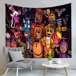 Boys and Girls Fazbear FNAF Home Decor Tapestries Wall Art Funny Tapestry Wall Hanging Tapestry for Dorm Living Room Bedroom 150 x 100 cm