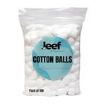 Leef Cotton Balls for Makeup | Nail Paint Remover| Baby Care | Art & Craft | Versatile Use, Soft Cotton Balls (Pack of 100)