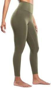 ENERBLOOM Yoga Leggings for Women Workout High Waisted Athletic 7/8 Tight Pants Silky Feeling Soft 25" Gym Activewear Lounge Green X-Large