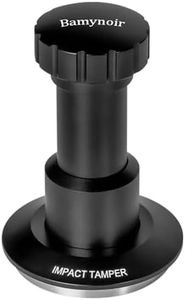 Bamynoir 51mm Espresso Tamper,Impac Coffee Tool Espresso,Compatible with Delonghi Portafilter 51mm,Adjustable 25lb to 30lb,Stainless Steel Aluminum(51MM Black)