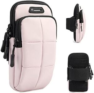 Prime Comfort Phone Holder, Arm Bands for Workout, Use for Running, Walking, Hiking & Biking (Pink)