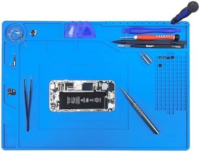 Kaisi Soldering Mat,15.35" x 10.6" Inch Heat Resistant Silicone Work Mat,Solder Pad for Soldering,Screws,Tools Repair Pad,Soldering Gun Iron Workbench Protection