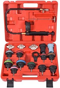 DHA 18pc Car Cooling System Radiator Pressure Tester Kit, Auto Coolant System Radiator Hand Pump Pressure Tester Adapter Set, Radiator Leak Detector Fluid Test Kit Automotive Tool Universal