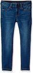 Calvin Klein Girls' Skinny Fit Stretch Denim 5-Pocket Jeans, Aged Indigo, 10