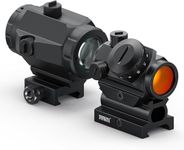 Feyachi RS-23 Red Dot Sight with M40 3X Magnifier Combo Kit, 1x22mm Red Dot Sight & Magnifier Built-in Flip Mount Combo, Absolute Co-Witness