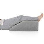 CASART Wedge Leg Elevation Pillow, Clinical Memory Foam Support Cushion with Removable Cover, Knee Back Hip Trapezoidal Rest Pillows, Improve Circulation & Reduce Pain (Grey)