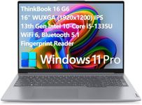 Lenovo ThinkBook G6 16" FHD+ Laptop Computer, 13th Gen Intel 10-Core i5-1335U (Beat i7-1270P), 32GB DDR5 RAM, 1TB PCIe SSD, WiFi 6, Bluetooth 5.1, Fingerprint Reader, Grey, Windows 11 Pro, Tichang