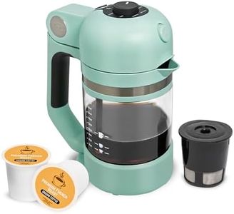 VINCI Micro Café Smallest Single-Serve Glass Coffee Brewer | Compatible with K-Cups, Pods & Ground Coffee | Enclosed & Circle Flow Brewing for Hotter, Richer Flavor | Brews 4oz to 20oz (Oasis)