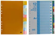 Solo SP 110 Separator/Divider (Set of 10) A4 - Multi-Color, & Solo SP 312 Separator/Divider (Set of 12) - Multi Colour A4 - Multi-Color