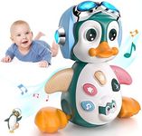 MOONTOY Penguin Baby Toys 6 to 12 Months Musical Light up Babies Toddler Infant Crawling Walking Toy for Girl Boy 7 8 9 10 11 12 18 Month 1-2 Year Old Tummy Time Learning Toys Christmas Birthday Gifts