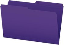 Pendaflex File Folders, 1/2 Cut Tab, Legal Size, Violet, Durable Paper Stock, Box of 100, Ideal for Office/Home/School Organization, Made in Canada, Reversible File Organizers