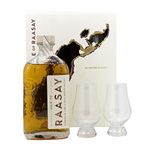 Isle of Raasay Whisky Gift Set | 46.4% ABV, 70 CL | Isle of Raasay Scotch Whisky | Branded Crystal Glencairn Whisky Glass | Whisky Gift Pack