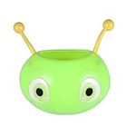 CLISPEED Kids Bike Basket Cute Worm Head Pattern Bicycle Scooter Tricycle Front Handlebar Basket for Boy Girl Green