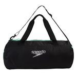 Speedo Duffel Bag | Swimming Bag | Gym Bags | Holdall | Kit Bag, Black/Green Glow, One Size