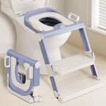 Minimiss Portable Potty Training Seat for Toddlers with Steps, Foldable Toilet Seat
