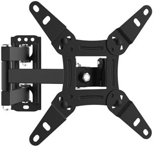 GRIFEMA Support Mural TV 13-43 Pouces - Fixation Murale TV Peut Contenir Jusqu'à 20KG, Accroche Television Mural Orientable (± 90°), Incline (+ 8°, -12°) et Étend, Support Vesa pour TV Plat/Incurvé
