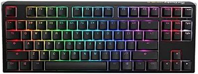 Ducky ONE 3 Hot-Swappable Mechanical Keyboard with RGB Light|Cherry MX Brown Switch|TKL Layout (87 Keys)|Dual-Layer PCB|Quack Mechanics PBT Double-Shot keycaps|(Black,DKON2187ST-BUSPDCLAWSC1)