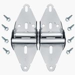 Garage Door Hinges #3-14 Gauge Steel, Heavy Duty Hinge with Galvanized Finish, Galvanized Sheet Metal-Replacement for Residential/Light Commercial Doors(1pair+8Screws)