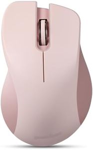 Perixx PERIMICE-621P Wireless Mouse - Silent Click with Ergo Design - Compatible for Desktop and Laptop PC - Wireless 2.4 GHz - Pink